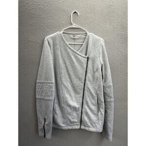Under Armour Womens Jacket Size XL Fitted Gray Asymmetrical Zip Up All Season